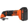 Black &amp; Decker Juodas &amp; Decker belaidis daugiafunkcis įrankis 18V Li-Ion 1x2.0Ah POWER CONNECT Juodas+DECKER [BDCOS18D1K-QW] + 20 priedų,