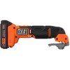 Black &amp; Decker Juodas &amp; Decker belaidis daugiafunkcis įrankis 18V Li-Ion 1x2.0Ah POWER CONNECT Juodas+DECKER [BDCOS18D1K-QW] + 20 priedų,