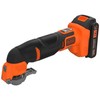 Black &amp; Decker Juodas &amp; Decker belaidis daugiafunkcis įrankis 18V Li-Ion 1x2.0Ah POWER CONNECT Juodas+DECKER [BDCOS18D1K-QW] + 20 priedų,
