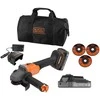 Black &amp; Decker kampinis šlifuoklis 115mm, 18V, 2x2,0Ah, Juodas &amp; Decker [BCG6L8D2S-QW]