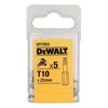 Dewalt antgaliai atsuktuvai torx torx antgaliams 25 mm t10