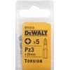 5 vnt. bitai 1/4' Pozidriv, dydis PZ3/25mm, TORSION DeWalt [DT7213-QZ]