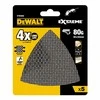rinkinyje 5 vnt. Trikampiai šlifavimo tinklai DELTA medžiui, PVC, grūdėtumas 80, 93x93x93mm, DeWalt [DTM3092-QZ]