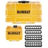 Mažas tvirtas dėklas+ DEWALT [DT70801-QZ] su maža tūrio laikymo dėžute ir 4 antgalių laikikliais