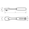 Terkšlė 1/2" 60 dantų 6 laipsnių pasukimo kampas, 250mm Bahco