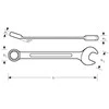 Kombinuotas raktas Bahco 24mm, prailgintas