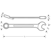 Kombinuotas raktas Bahco 111M 26mm