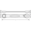 Antgalių terkšlytė, reversinė 1/4" su 8mm kilpiniu raktu Bahco