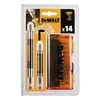 Grąžtas Dewalt ATSUKTUVŲ ANTGALIŲ RINKINYS + LAIKIKLIS, 14 VNT. (1 KOMPLEKTAS)
