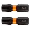 2 vnt. 1/4" smūginiai antgaliai, skirti TORX varžtams T40/25mm, Bahco [66IM/T40C-2P].
