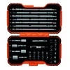 Bahco Antgalių rinkinys su 2 laikikliais 1/4" 35 vnt PH,PH2G,PZ,SL,Hex,TORX 25mm 22 vnt, 150mm 7 vnt