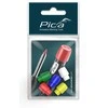 rinkinyje 5 vnt. spalvoti dangteliai mechaniniam pieštukui 7070 Fine Dry Pica [55801]