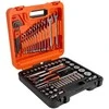 Bahco Galvučių 4-32mm, priedų ir raktų 8-17mm komplektas 1/2"+1/4" 98 vnt, Dynamic-Drive profilis