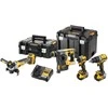 DeWalt DCK429P3T-QW rinkinys DCD805 + DCG405 + DCH273 + DCF850, 18 V juodas, geltonas