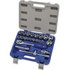 Galvučių, priedų ir terkšlės komplektas 1/2" 23 vnt. 8-32mm IRIMO