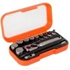 Bahco 1/4" Square Drive Socket Set with Metric Bi-Hex Profile - 13 Pcs