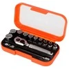 Bahco 1/4" Square Drive Socket Set with Metric Bi-Hex Profile - 13 Pcs