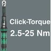 Wera dviračių sukimo momento rinkinys 16vnt, 1/4" 2,5-25Nm, lizdai 10-15mm, lizdai TX10-T30, HEX 3-8mm
