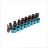 Makita B-54651 Sukimo antgalių komplektas 9 vnt. 3/8" (adapter 1/4",8,10,12,13,14,15,17,18), CR-MO