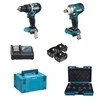 MAKITA KOMPLEKTAS COMBO 18V DLX2359TJ1 (DHP484, DTW300) 3×5,0Ah