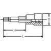 3/8" kvadratinė rankinė galvutė su šešiakampiu raktu, 5 x 100 mm, Koken [3010M-100 5]
