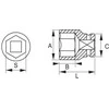 nasadka ręczna sześciokątna 1/2" do śrub su łbem 24mm, Irimo [121-24-1]