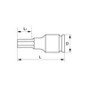 Bahco Hexagonal tip socket driver 7993M 19mm 1"