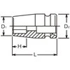 3/8 colio smūginė galvutė su 6 kampų antgaliu, 15x32 mm, Koken [13400M 15]