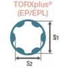 Smūginė galvutė 1/2 colio kvadratiniam antgaliui, vidinis TORXplus 12EPL tvirtinimas, Koken [14425 12EPL]