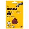 šlifavimo popierius tipas DELTA 93x93x93mm su Velcro, 6 skylės, grūdėtumas 80, DeWalt [DT3092-QZ] 10 vnt.