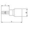 rankinis lizdas 1/2 colio TORX T27 Bahco [SB7809TORX-T27]