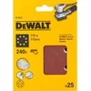 šlifavimo popierius 115x115mm su lipduku, 8 skylės, granuliacija 240, DeWalt [DT3035-QZ] 25 vnt.