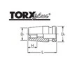 smūginis lizdas 1/2" kvadratiniam, TORXplus vidinis tvirtinimas 14EPL, Koken [14425 14EPL]