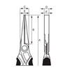 1000V plokščianosės replės 160mm, Bahco