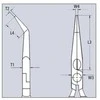Replės ilgomis lenktomis žiaunomis KNIPEX 2881