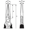 ilgos pusapvalės replės be pjovimo ašmenų 160 mm, Bahco [2431G-160]