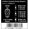 Atsuktuvas su keičiamais antgaliais Wera Kraftform Kompakt Stubby Magazin, 6 antgaliai PH, TORX, SL