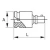 Smūginė universalioji jungtis (kardanas) 1/2" 63mm Irimo blisteryje