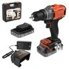 Black &amp; Decker Juodas &amp; Decker akumuliatorinis gręžtuvas/suktuvas, 45Nm, 18V POWERCONNECT, Juodas &amp; Decker [BCD382D2XK-QW] 2x2.0Ah, lagaminas