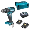 MAKITA Smūginis suktuvas-gręžtuvas 18V DHP485RAJ 50/27Nm 2×2,0Ah BL