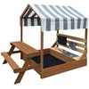 AXI Bo Sandbox with Roof and Picnic Bench Brown