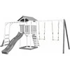 AXI Wooden Playground Tower with Double Swing, Climbing Ladders, and XLL Slide