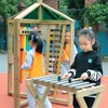 Muzikinė medinė žaidimų aikštelė XXL CLASSIC WORLD EDU