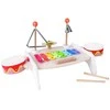 Classic World Klasikinis pasaulis komplektuoja muzikos instrumentus vaikams ksilofonas tarker cymbals būgnų plokštelių plokštelių trikampio trikampio varpas 9 el.