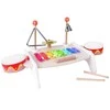 Classic World Klasikinis pasaulis komplektuoja muzikos instrumentus vaikams ksilofonas tarker cymbals būgnų plokštelių plokštelių trikampio trikampio varpas 9 el.