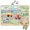 Tooky Toys TOOKY TOY medinė interaktyvi dėlionė Transporto priemonės