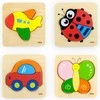Viga Toys VIGA kūdikio pirmasis medinis dėlionės automobilis