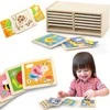 Dėlionė Viga Toys VIGA Wooden Puzzle 12 boards, 4 puzzles each, in a stand