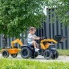 Minamas traktorius FALK Case CE su ekskavatoriniu krautuvu ir priekaba 3-7 m.