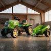 FALK Claas Terra Maxx pedalų traktorius su priekaba ir atidaromu variklio dangčiu, 2-6 metų vaikams